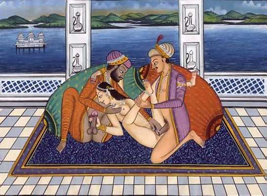 South Asia India Kamasutra Threesome Sexual Art